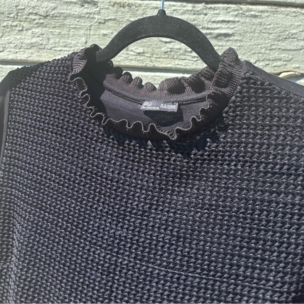 Zara Ruffle Sweater Top - Picture 4 of 6